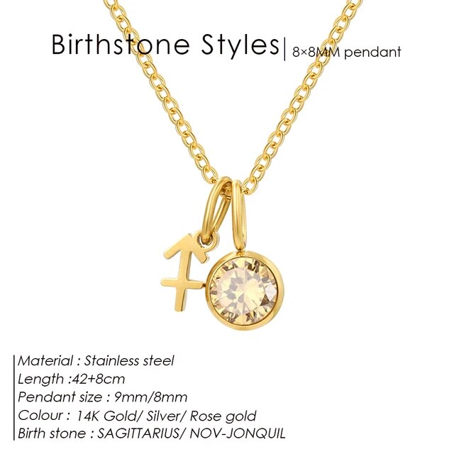 Zodiac Gemstone Constellation Necklace