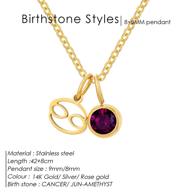 Zodiac Gemstone Constellation Necklace
