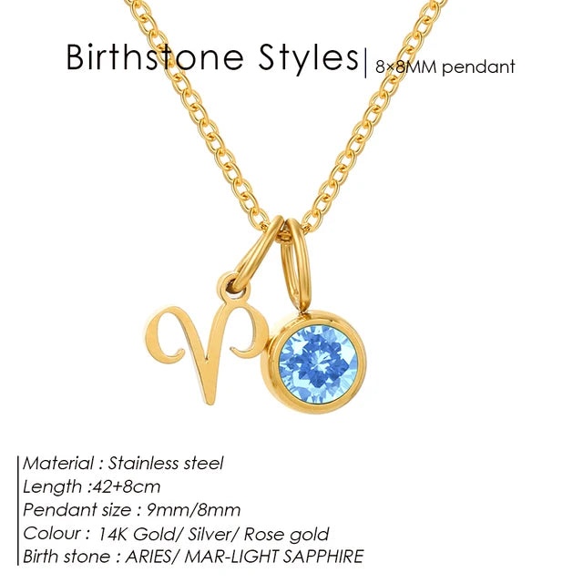 Zodiac Gemstone Constellation Necklace