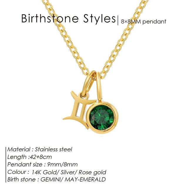 Zodiac Gemstone Constellation Necklace