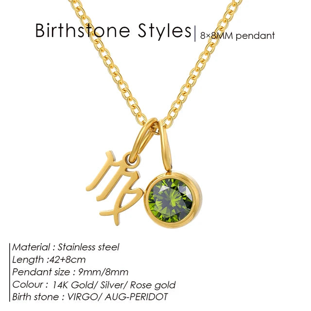 Zodiac Gemstone Constellation Necklace