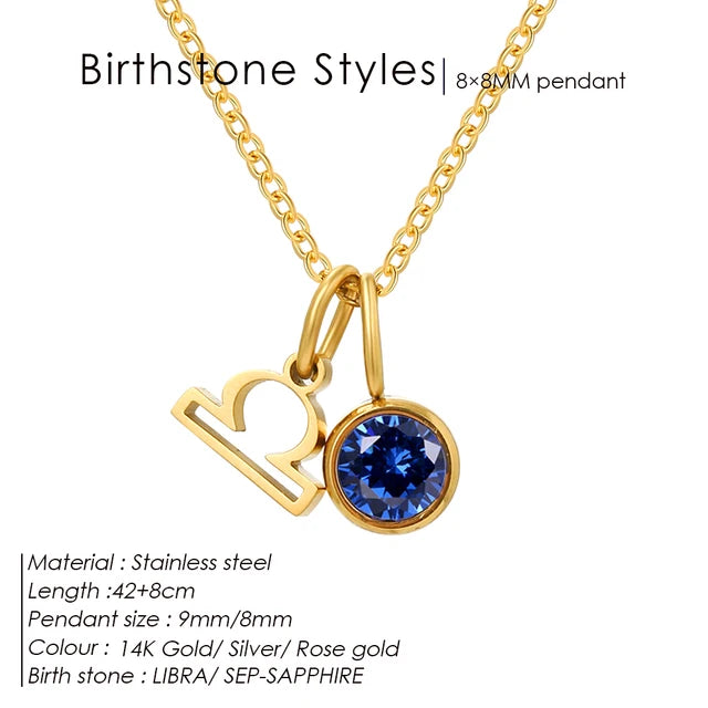 Zodiac Gemstone Constellation Necklace