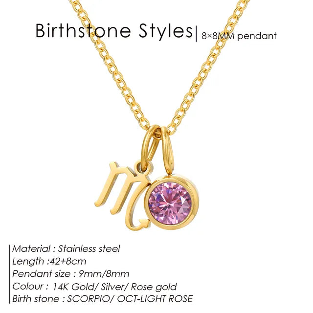 Zodiac Gemstone Constellation Necklace