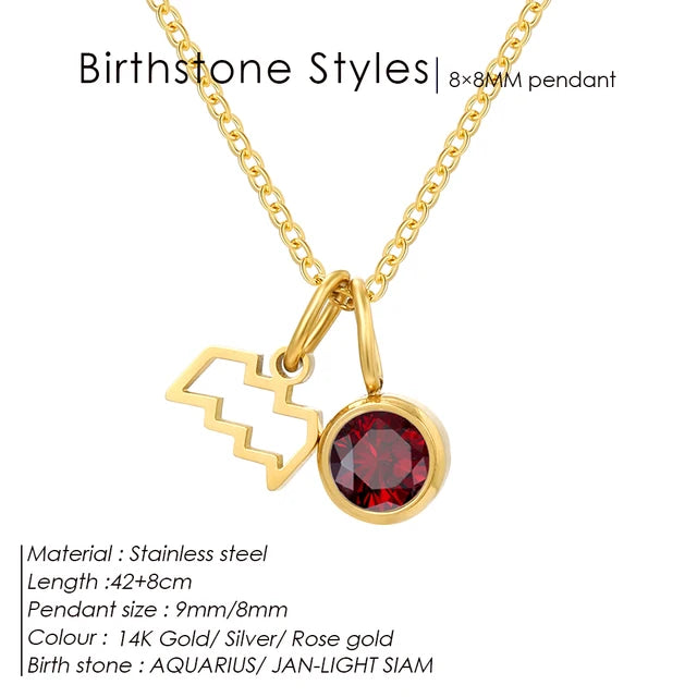 Zodiac Gemstone Constellation Necklace