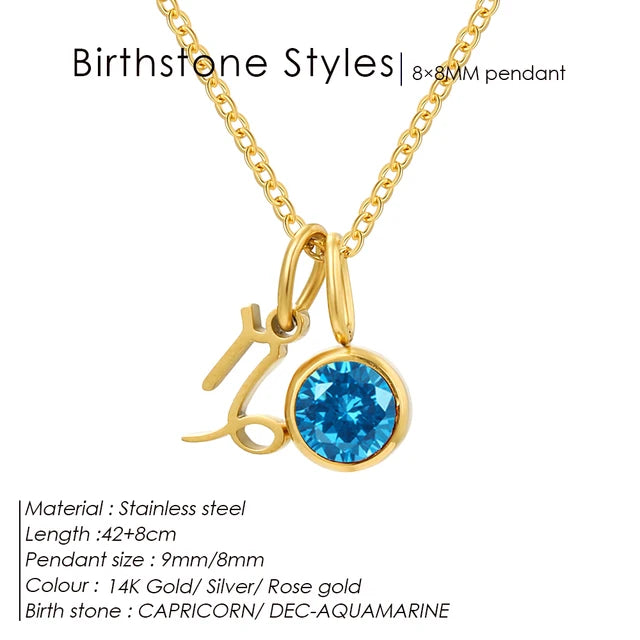 Zodiac Gemstone Constellation Necklace